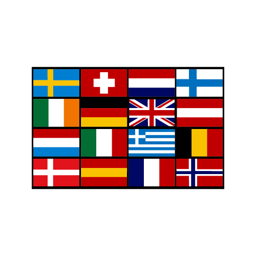 European Countries Flags
