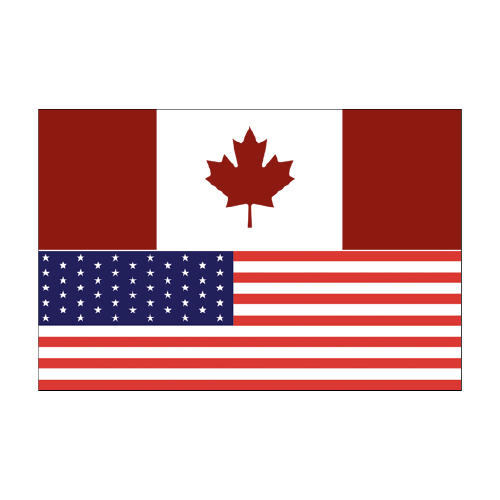 Canada USA Combo Flag