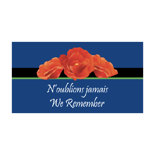 We Remember Flag (Bilingual)