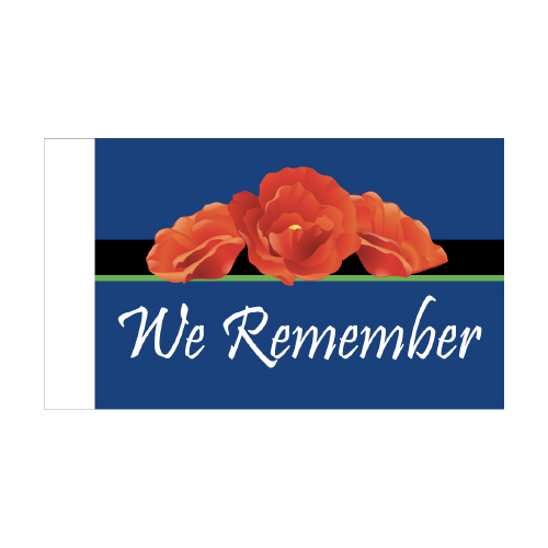 We Remember Motorcycle Flag