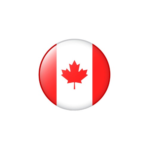 Canada Round Button