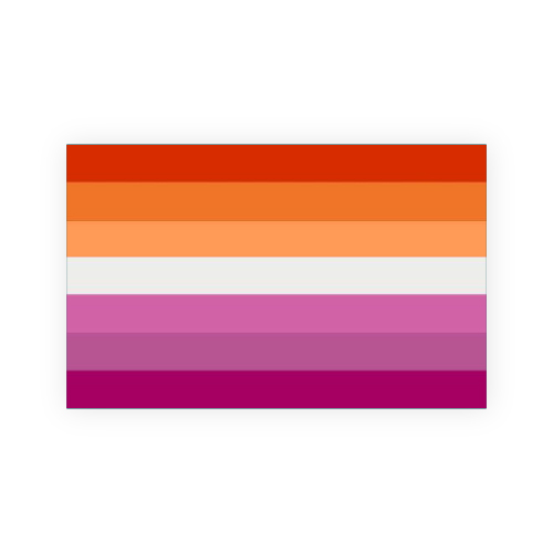 Lesbian Flag &ndash; Sunset (Seven Stripes)