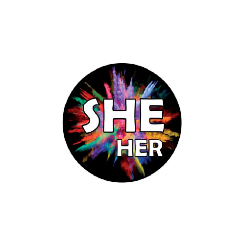 She / Her Pronoun Buttons