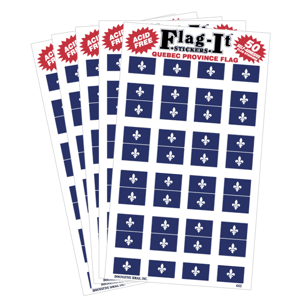 Quebec - Canadian Province Stickers (50 Pack) - The Flag Shop