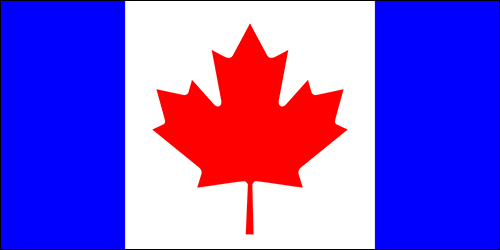 Canada Flag With Blue Bars