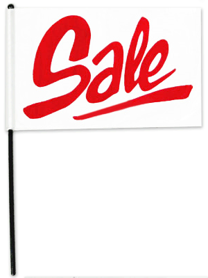 sale stick flag
