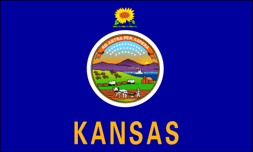 Kansas USA State Flag