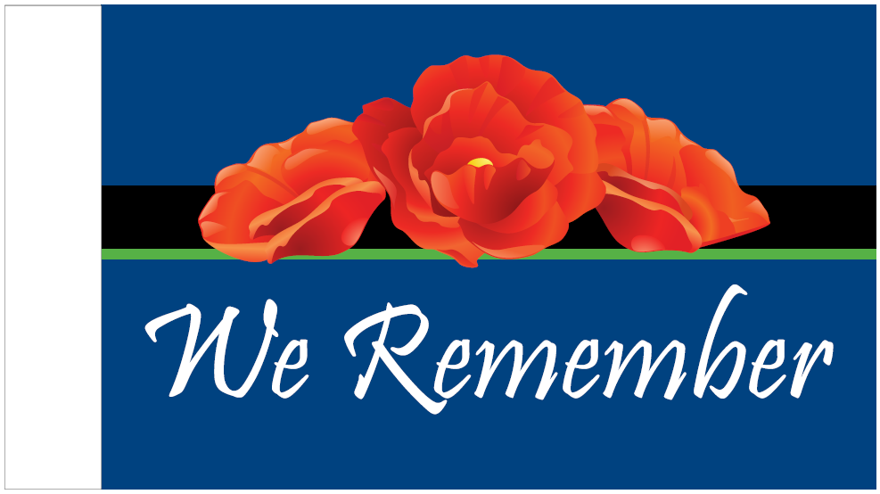 We Remember Motorcycle Flag - Remembrance Day Flags