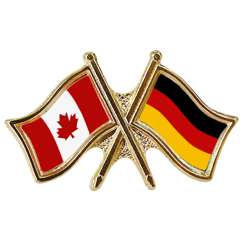 Canada Germany Crossed Friendship Pin