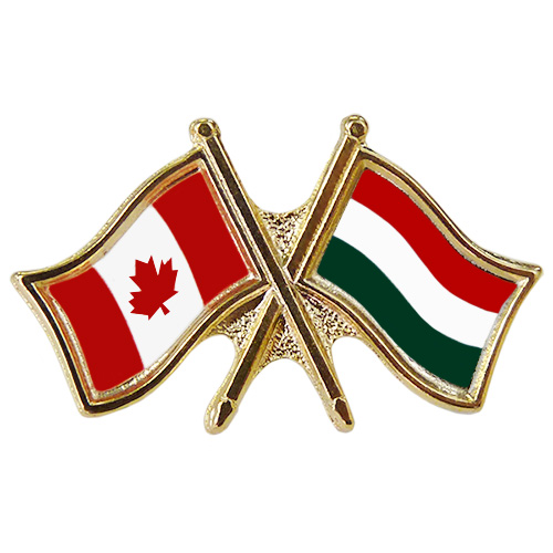 Canada Hungary Crossed Friendship Pin