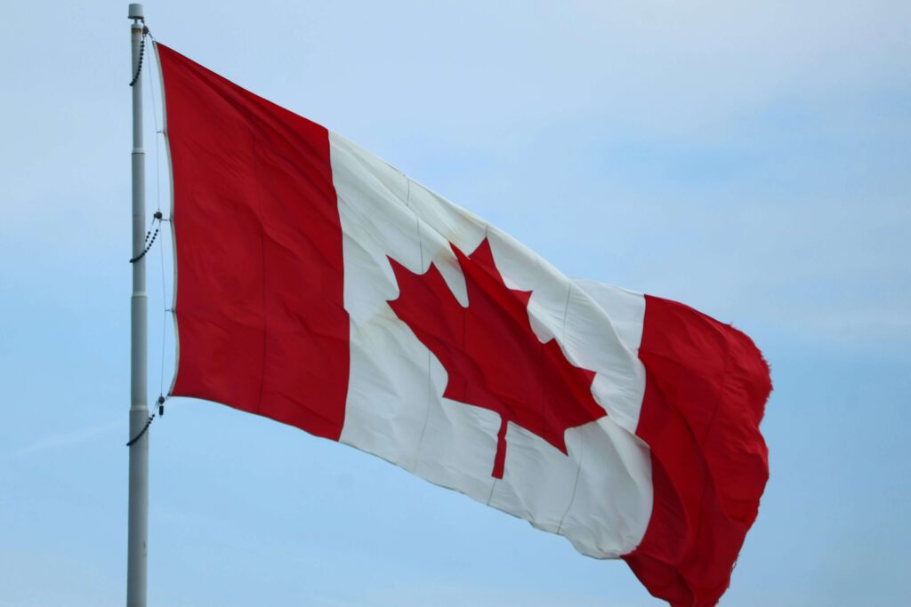 Canadian flags