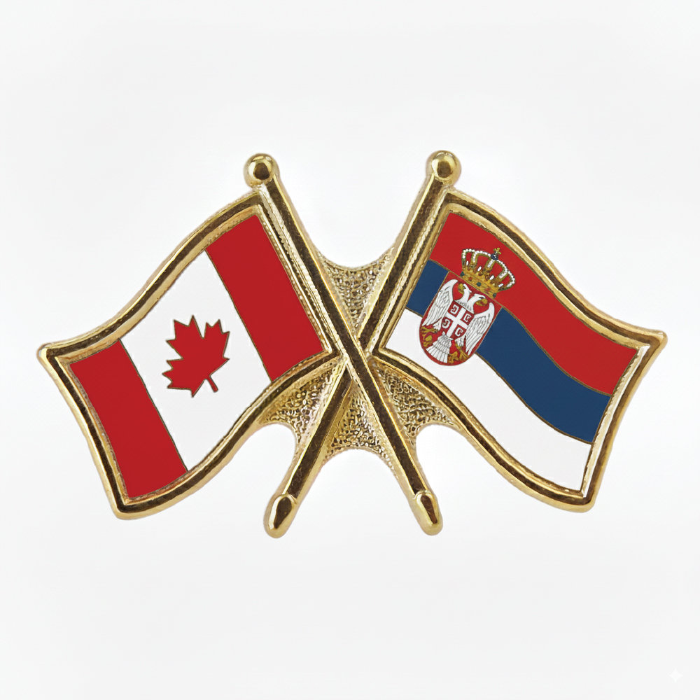 Canada/Serbia Crossed Pin