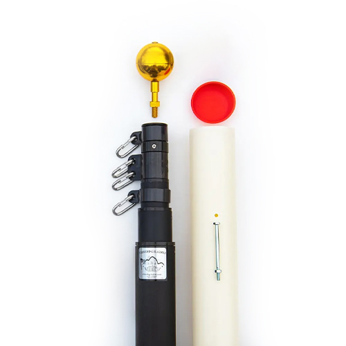 Titan Telescopic Flagpole, Bronze/Black