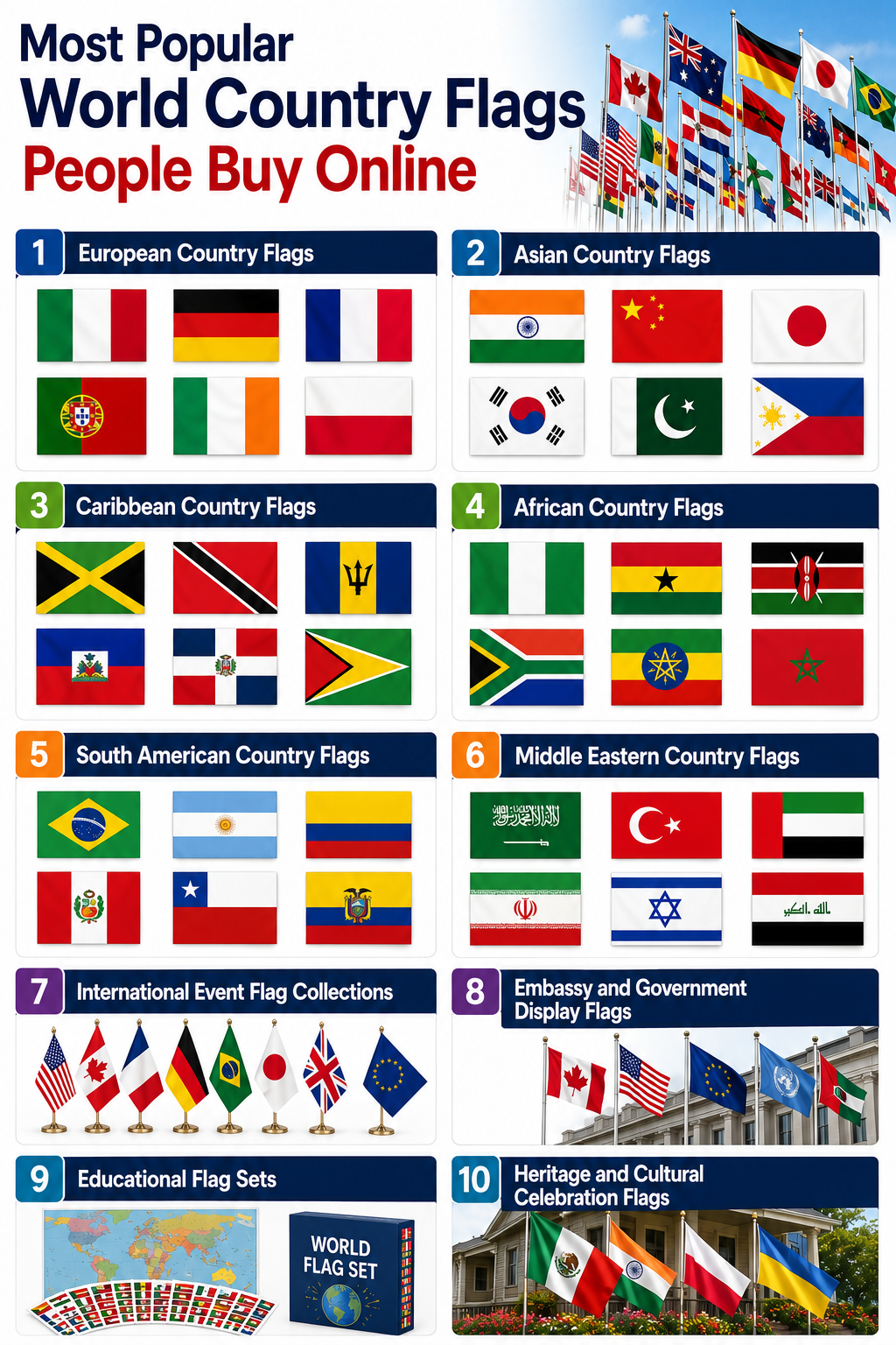 Most Popular World Country Flags People Buy Online