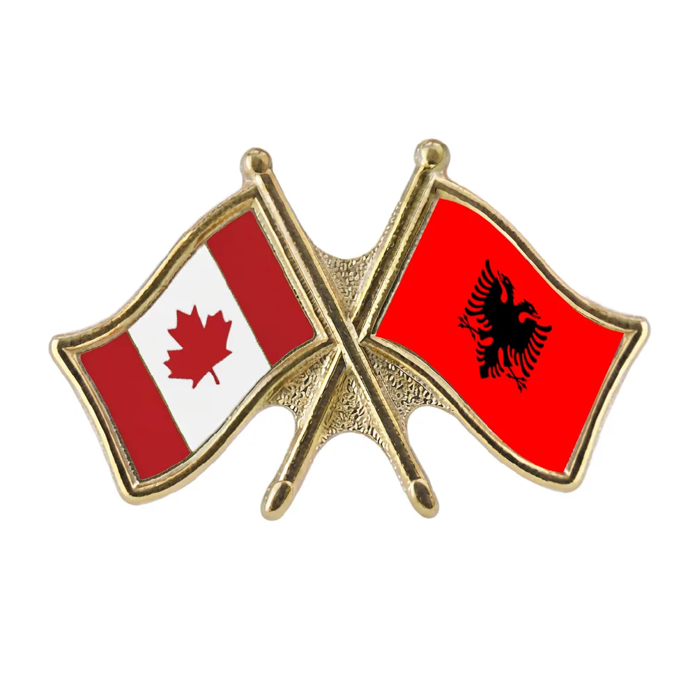 Canada/Albania Crossed Pin