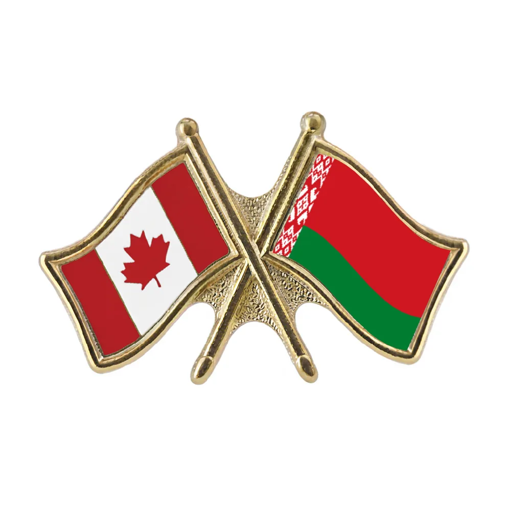 Canada/Belarus Crossed Pin