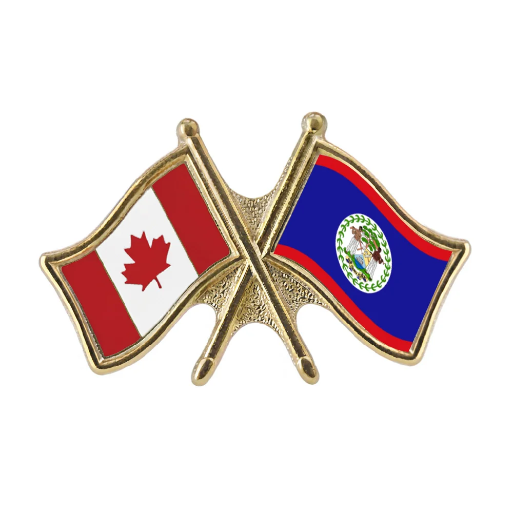 Canada/Belize Crossed Pin