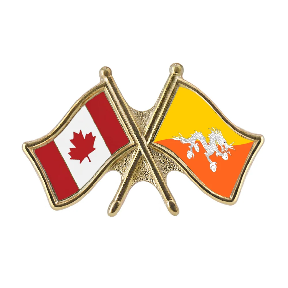 Canada/Bhutan Crossed Pin