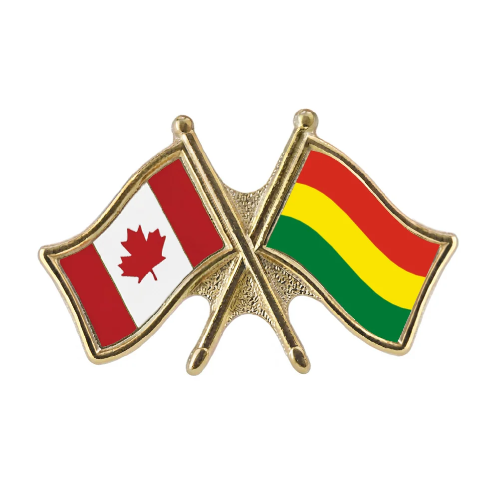 Canada/Bolivia Crossed Pin