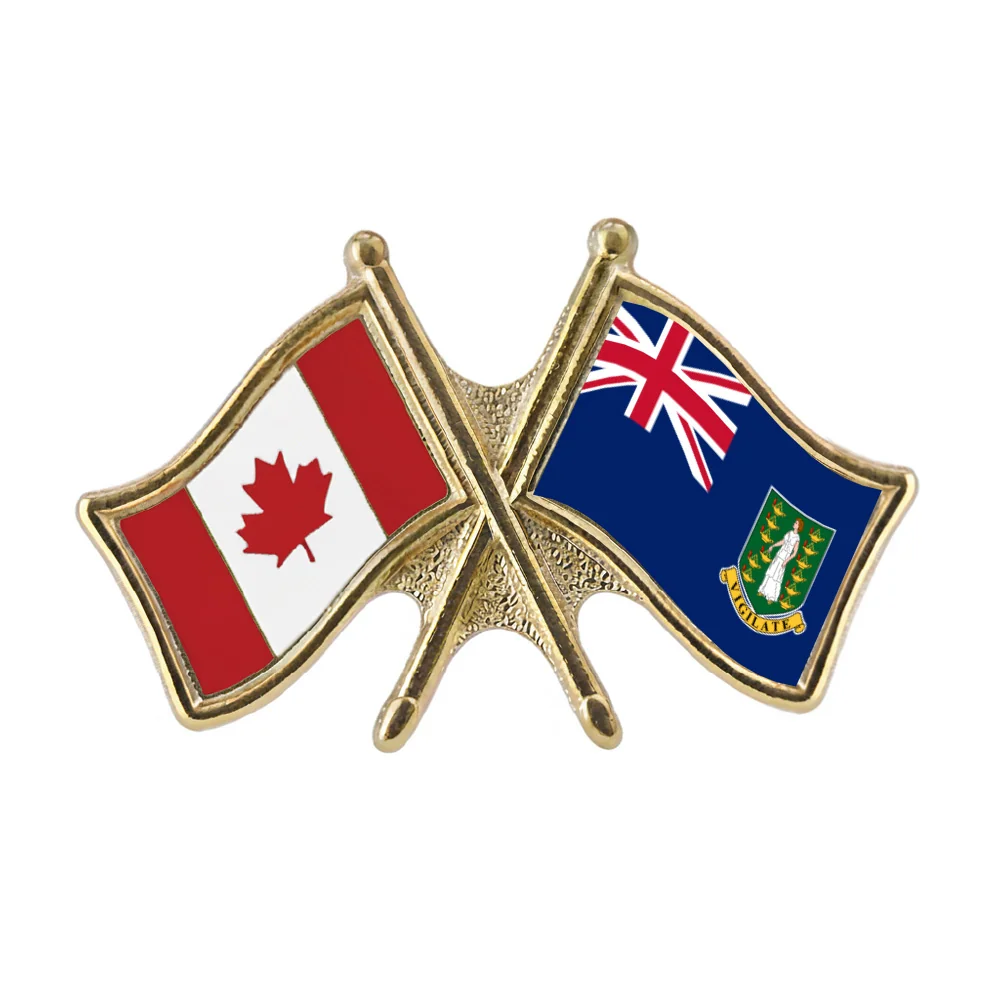 Canada/British Virgin Islands Crossed Pin