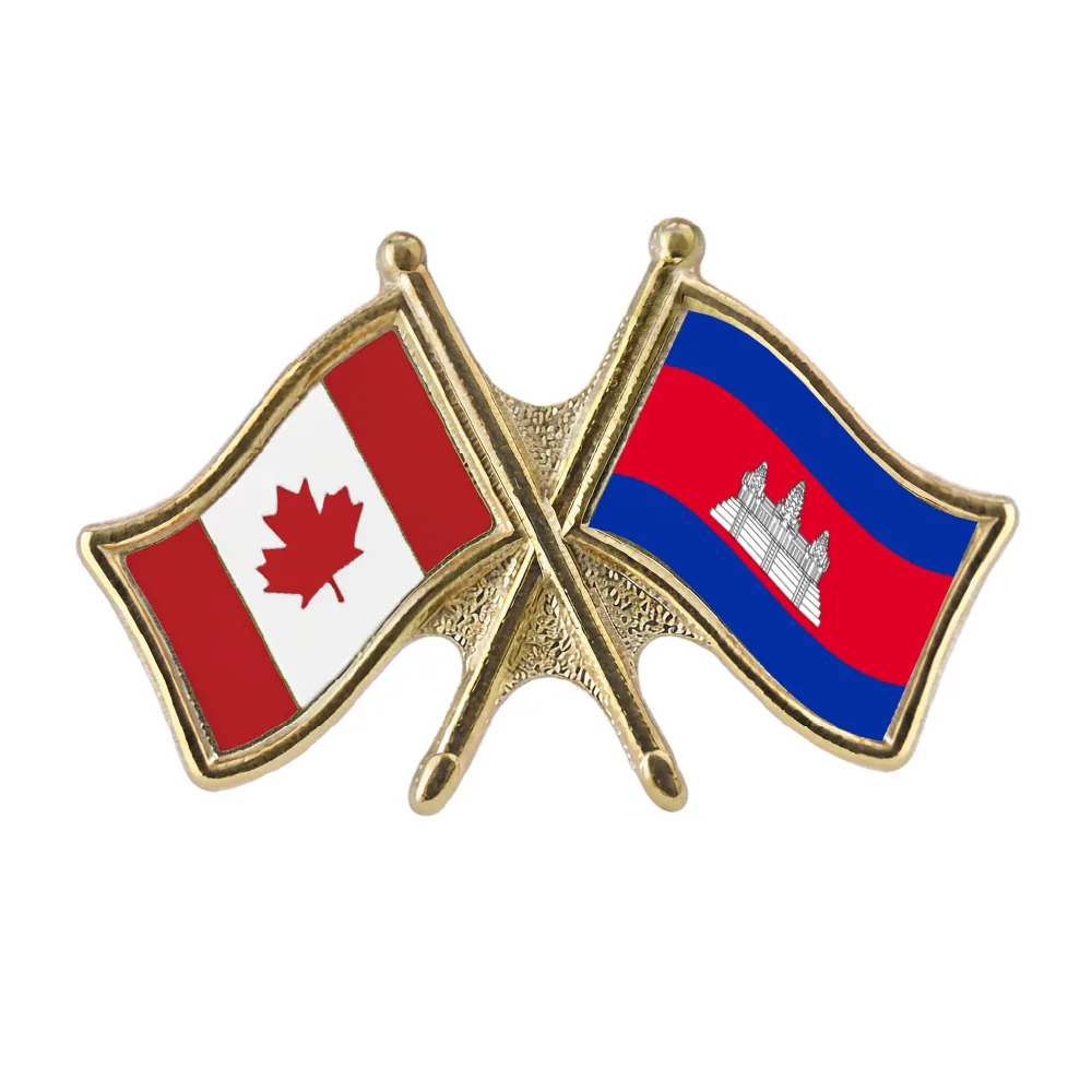 Canada/Cambodia Crossed Pin