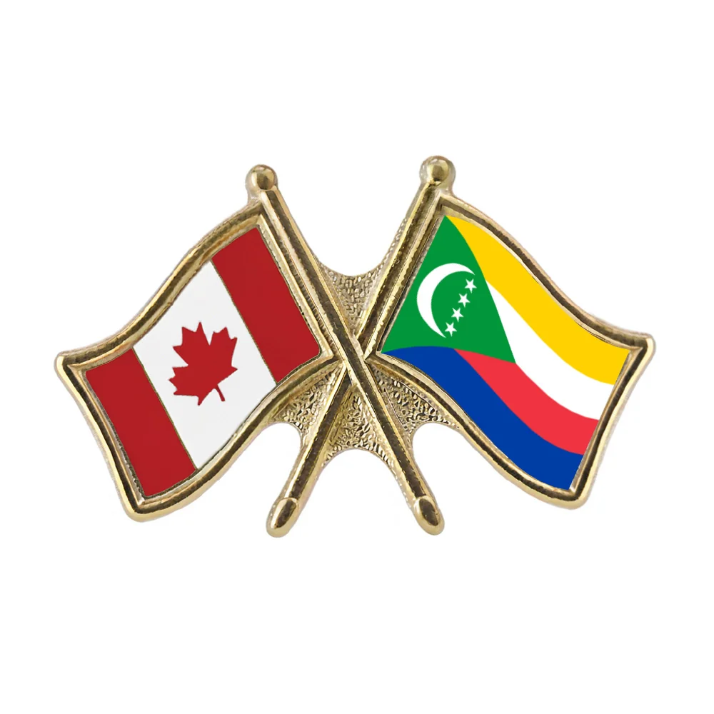 Canada/Comoros Crossed Pin