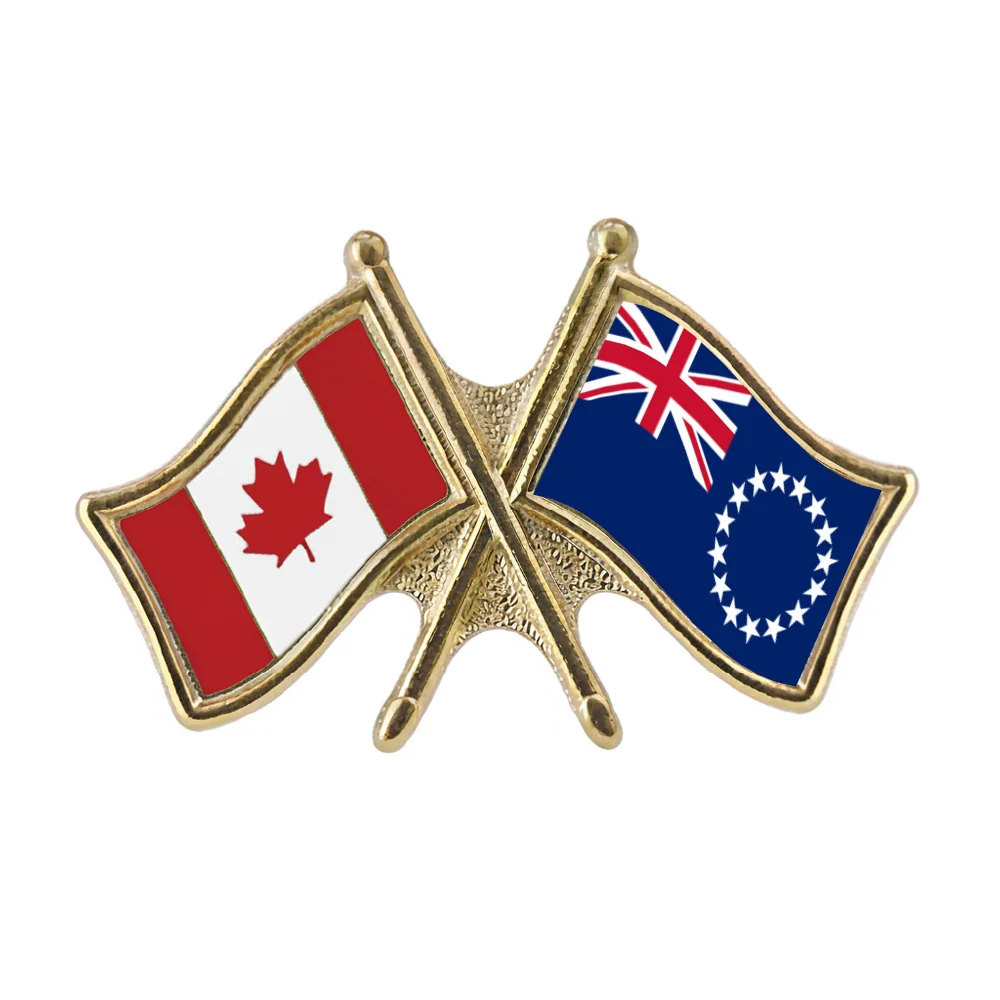 Canada/Cook Islands Crossed Pin