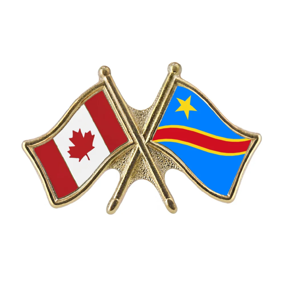 Canada/Democratic Republic of the Congo Crossed Pin