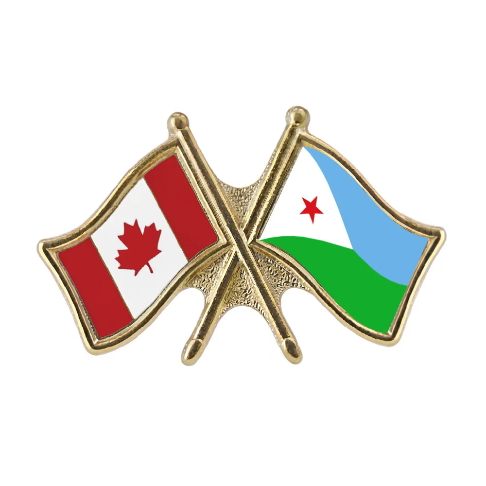 Canada/Djibouti Crossed Pin