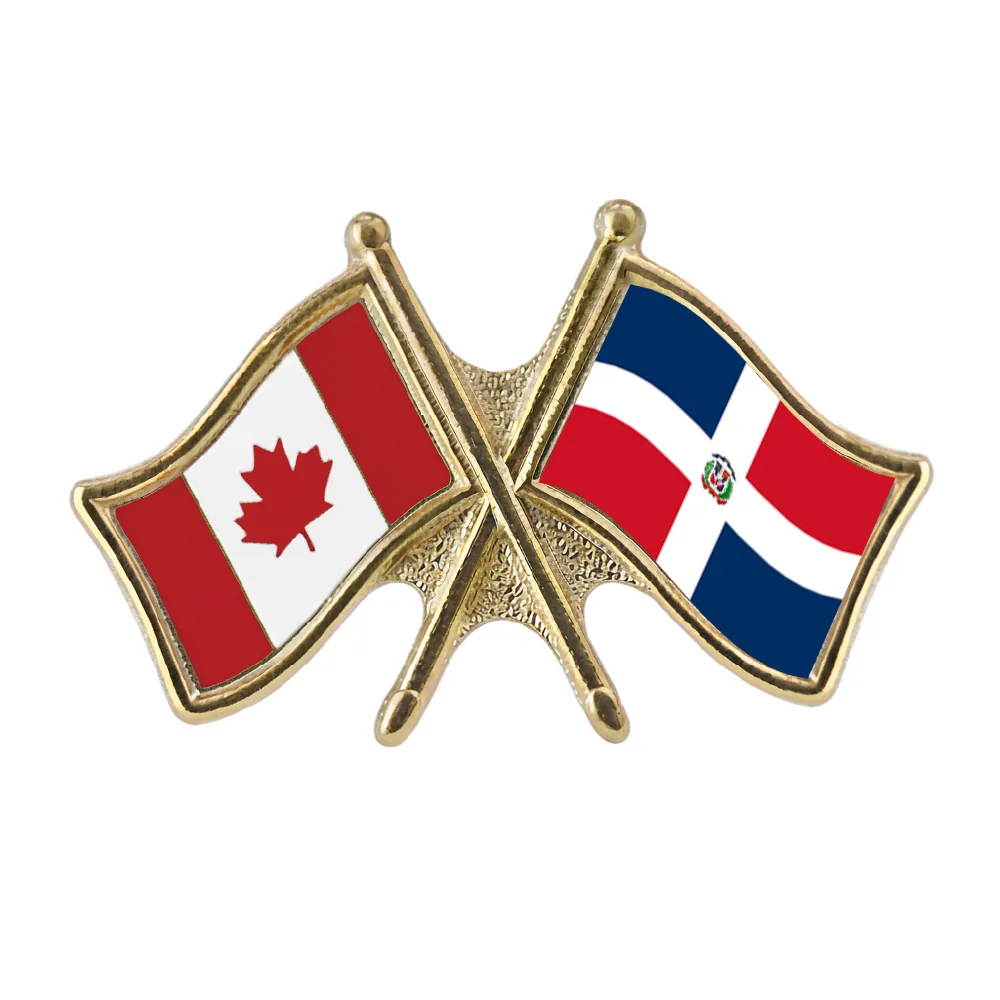 Canada/Dominican Republic Crossed Pin