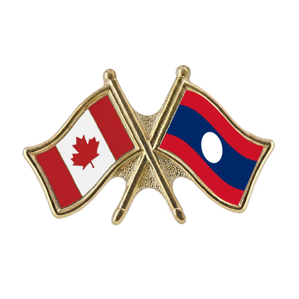Canada/Laos Crossed Pin