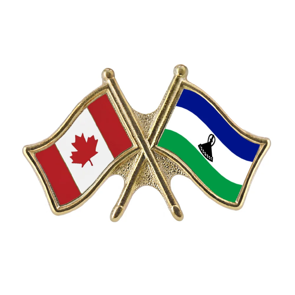 Canada/Lesotho Crossed Pin