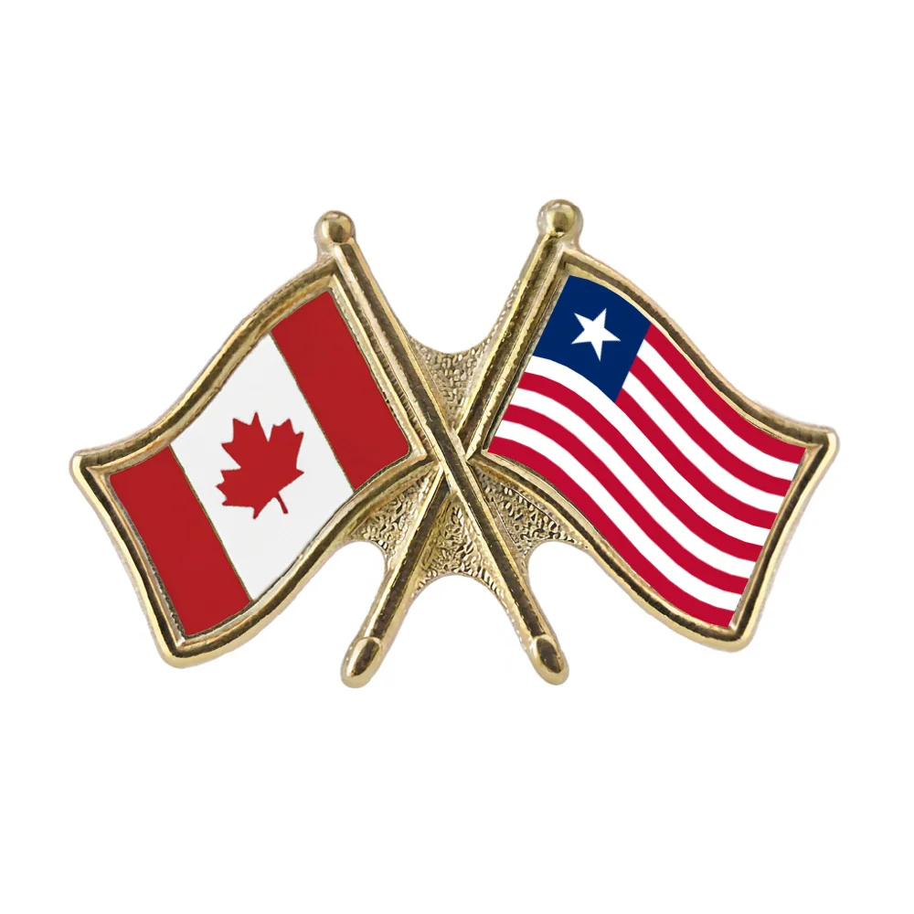 Canada/Liberia Crossed Pin