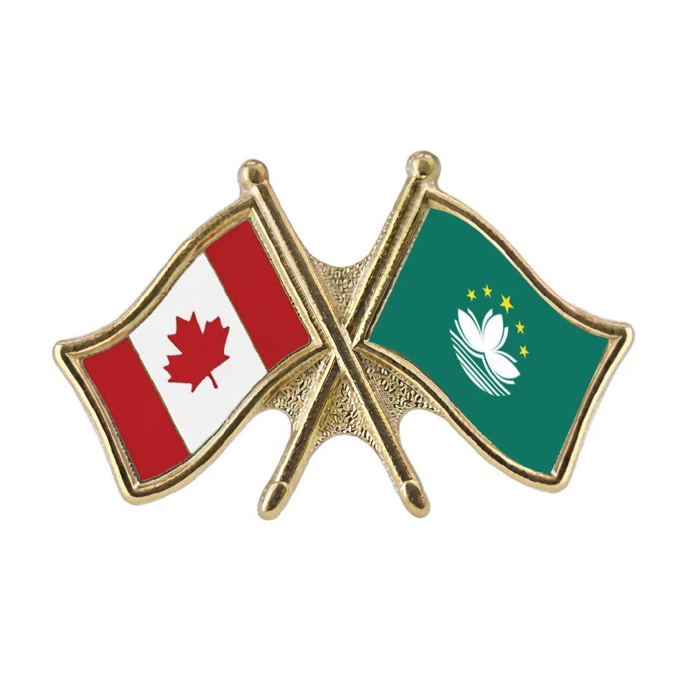 Canada/Macau Crossed Pin