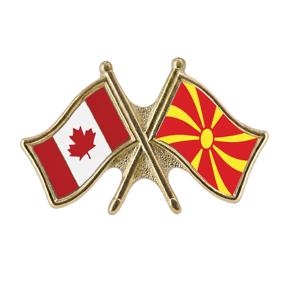 Canada/Macedonia Crossed Pin