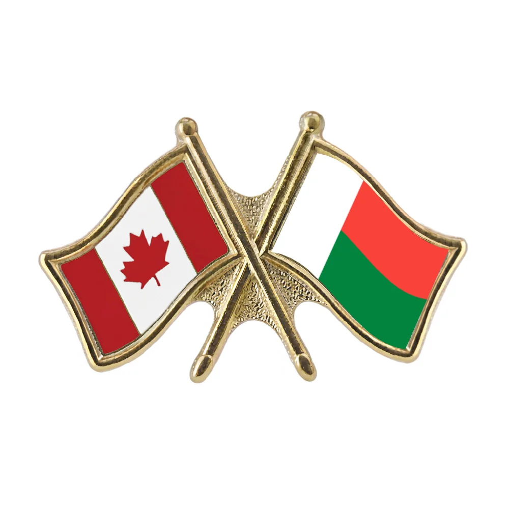Canada/Madagascar Crossed Pin