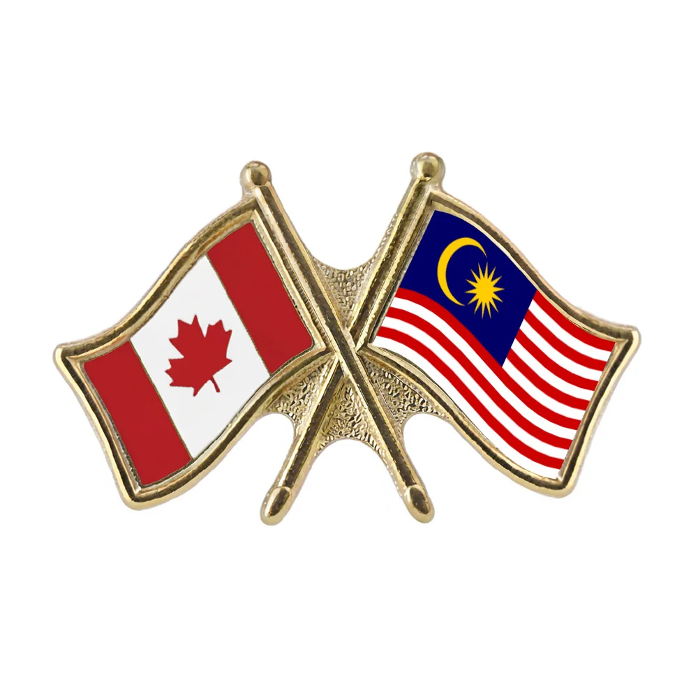 Canada/Malaysia Crossed Pin