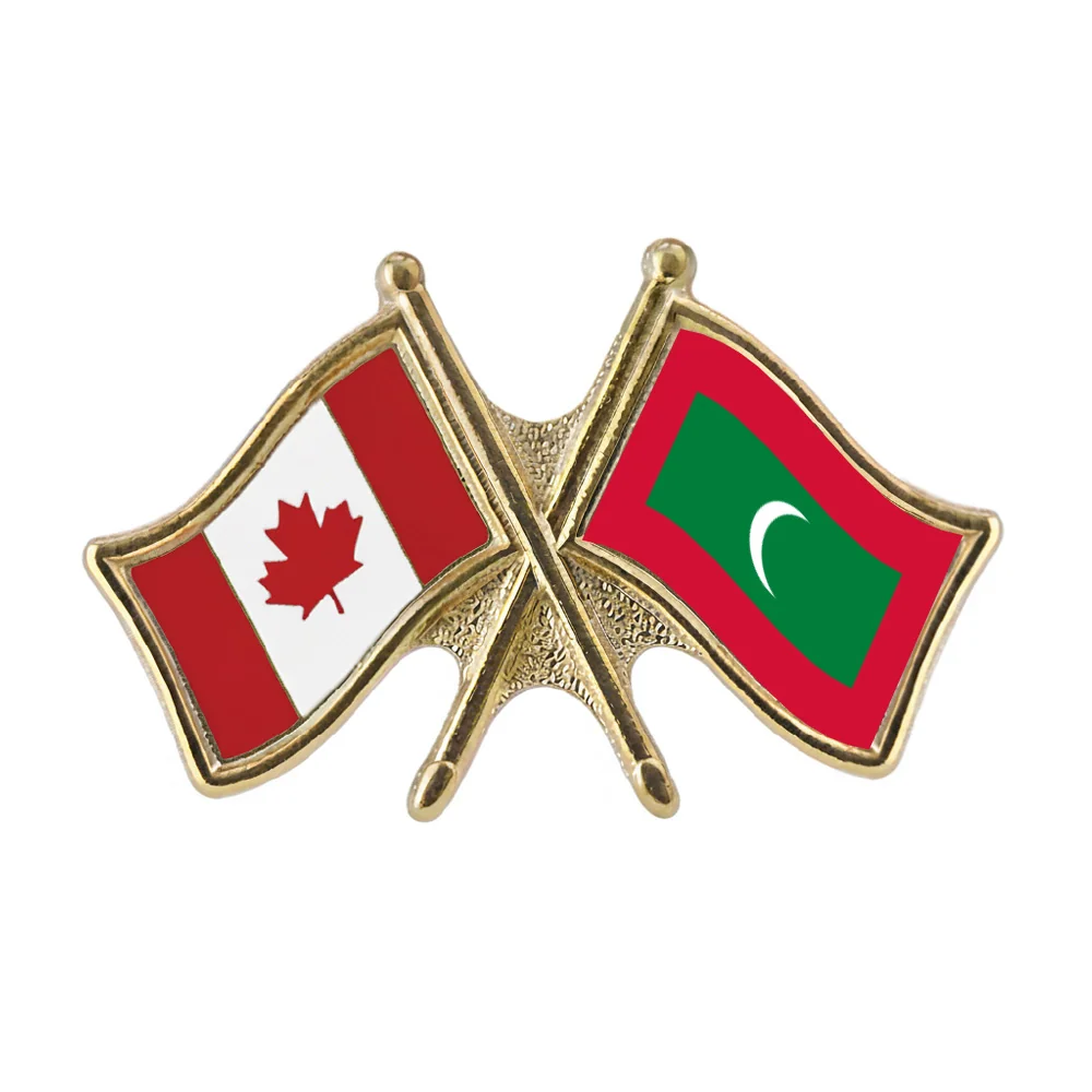 Canada/Maldives Crossed Pin