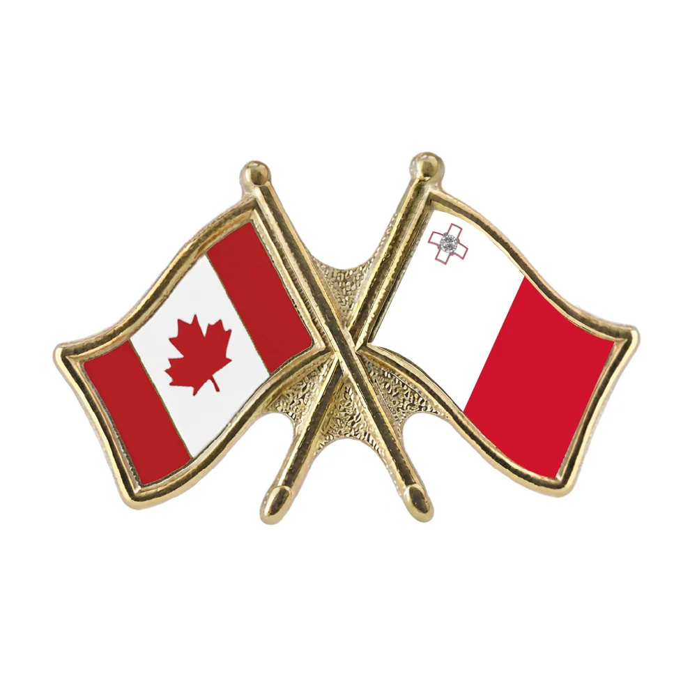 Canada/Malta Crossed Pin