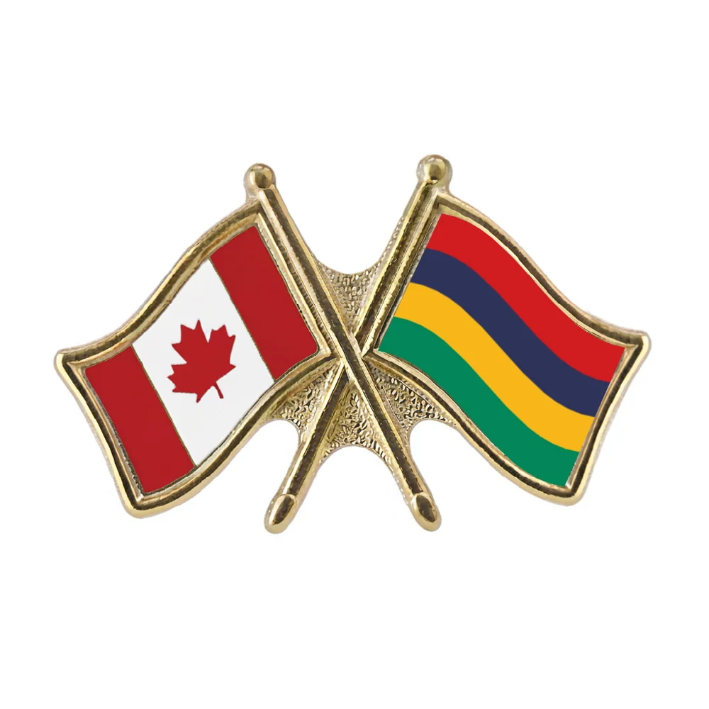 Canada/Mauritius Crossed Pin