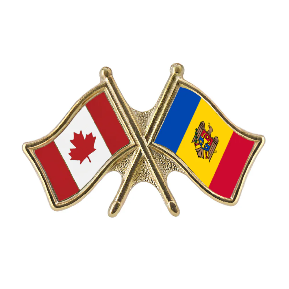 Canada/Moldova Crossed Pin
