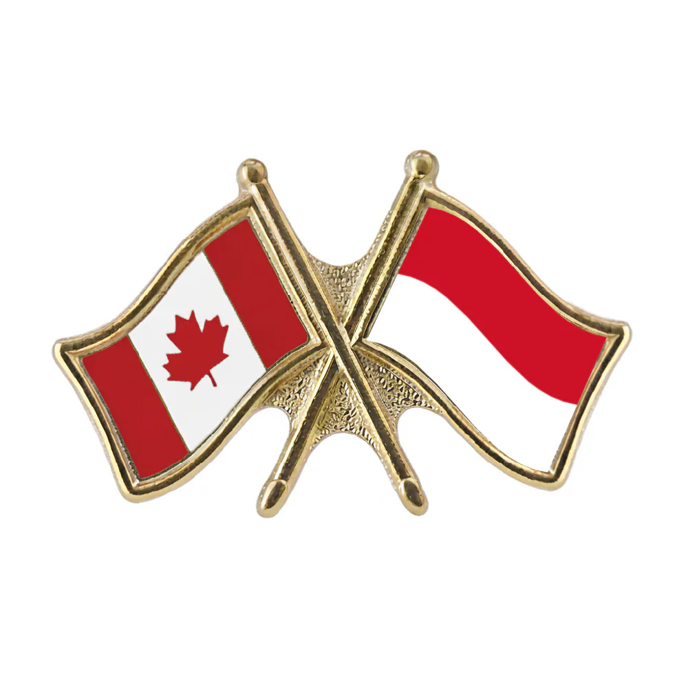 Canada/Monaco Crossed Pin