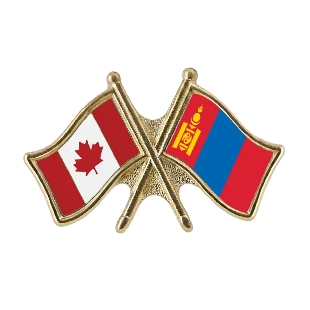 Canada/Mongolia Crossed Pin