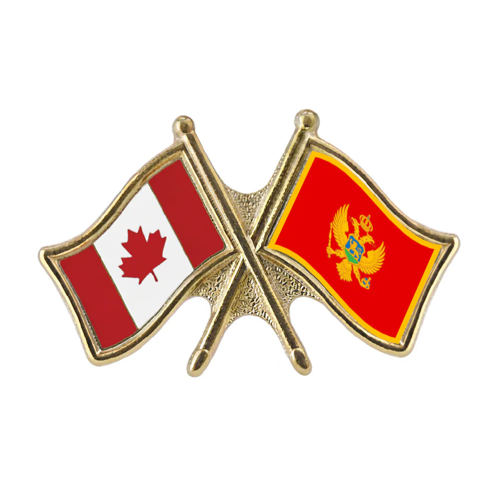 Canada/Montenegro Crossed Pin