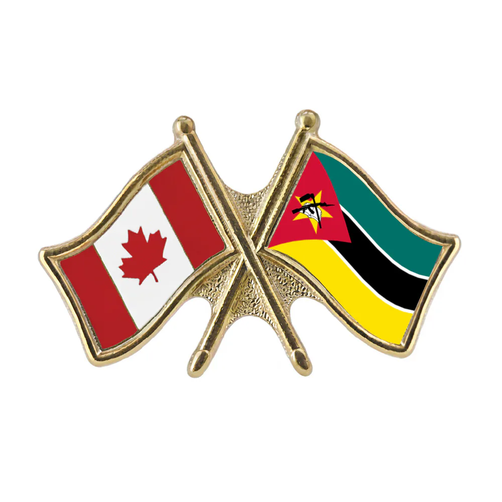 Canada/Mozambique Crossed Pin