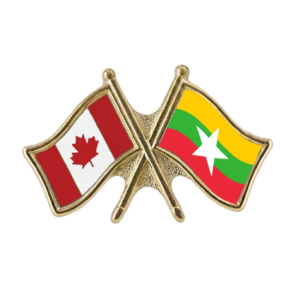 Canada/Myanmar Crossed Pin
