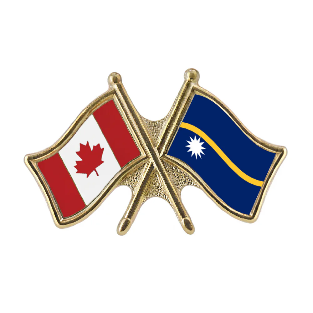 Canada/Nauru Crossed Pin