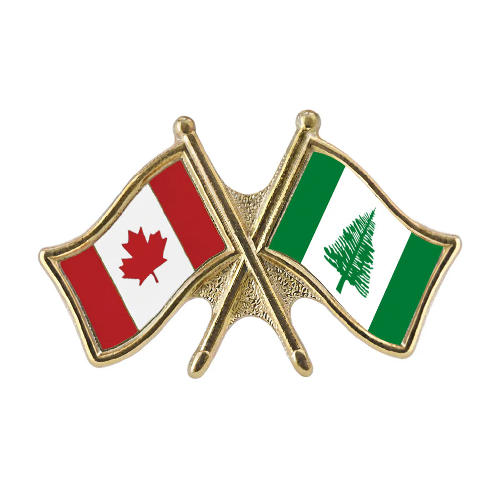 Canada/Norfolk Island Crossed Pin