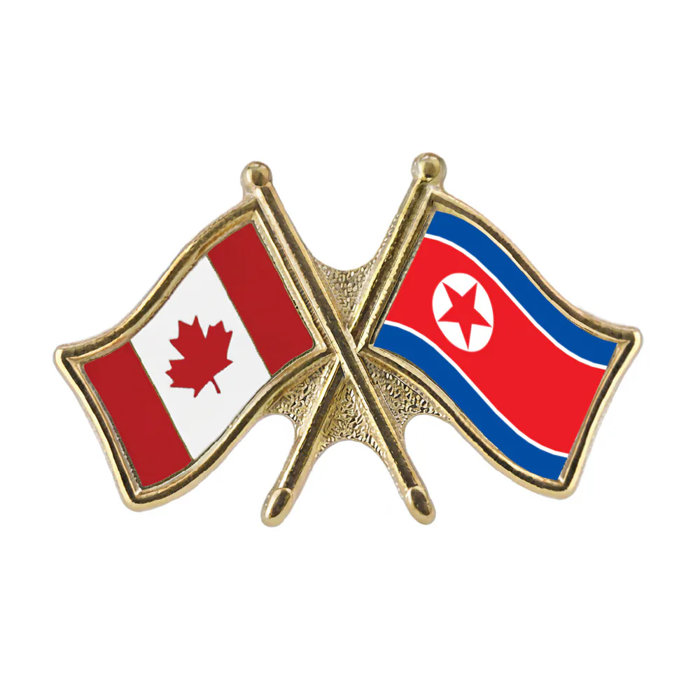 Canada/North Korea Crossed Pin