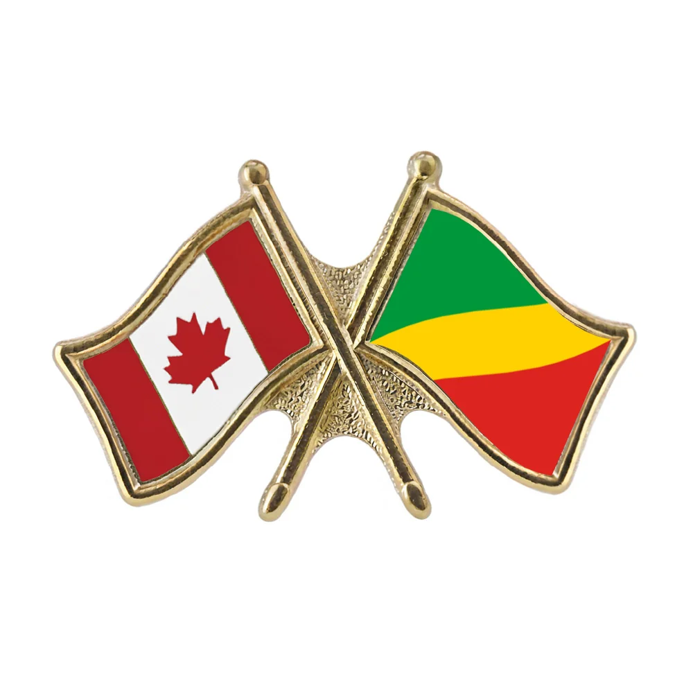 Canada/Republic of the Congo Crossed Pin